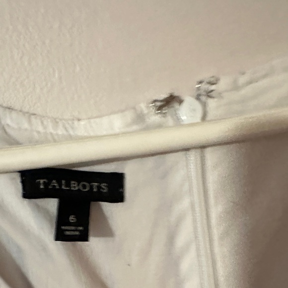 Talbots White and Blue Striped Maxi Dress - Picture 3 of 12